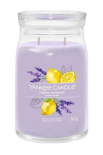 YANKEE CANDLE - VETRO LIMONE LAVANDA GRANDE 2 stoppini