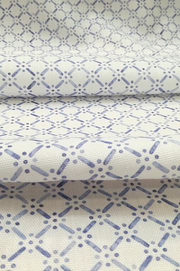 Tessuto decorativo Grid blu