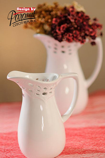 Vaso LACE JUG bianco