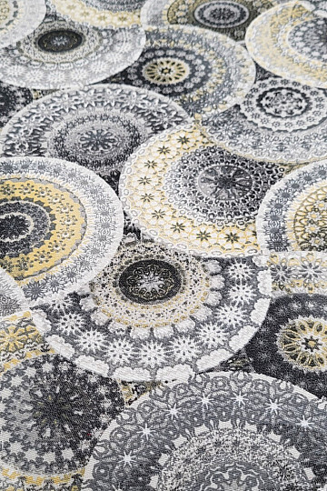 Tessuto decorativo MANDALA grigio