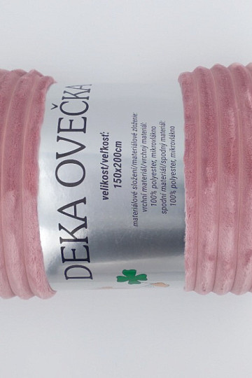 Coperta EXTRA morbida pecora - velluto a coste STAR PINK