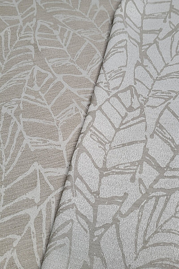Tessuto decorativo MALVIA foglie beige