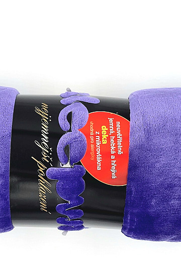 Coperta SLEEP WELL in microfibra a pelo corto - viola