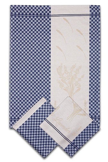 Asciugamani LAVANDA CUBO BLU 3 pezzi