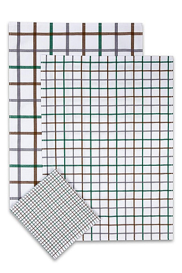 Strofinacci jacquard MIX CHECK VERDE