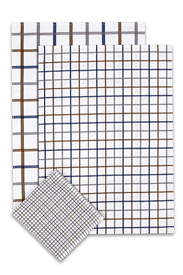 Asciugamani jacquard MIX CHECK BLU