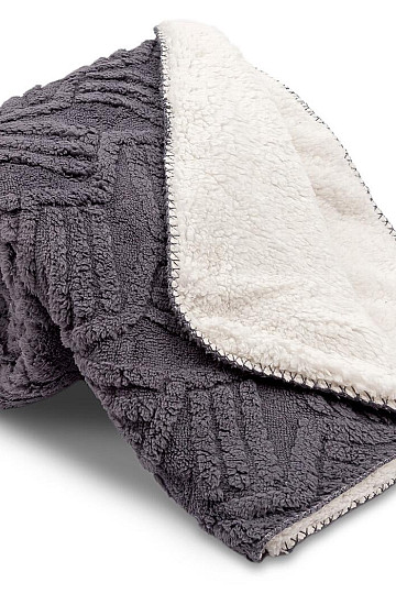 coperta Agnello RIGHE ANTRACITE 150 x 200