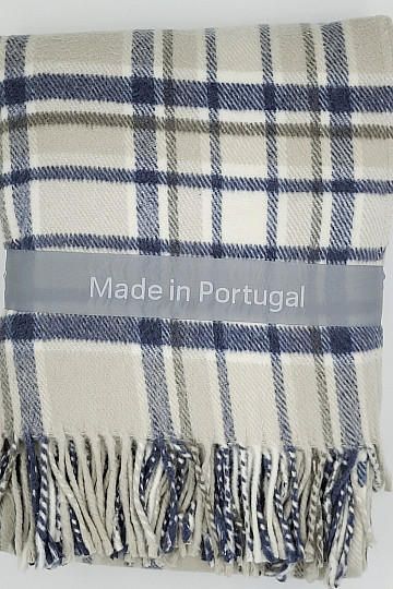 Coperta KÁRO CREMA BLU