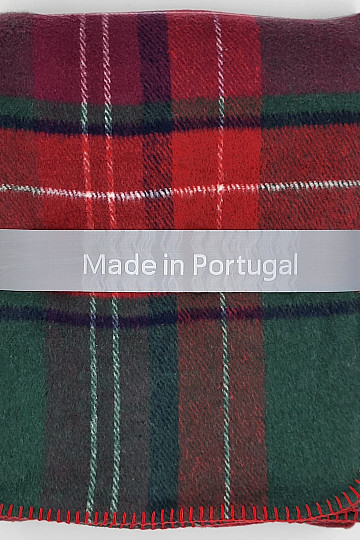 Coperta A QUADRETTI VERDE ROSSO