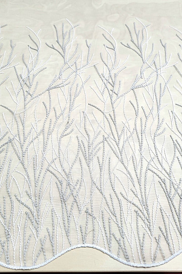 Tenda ricamata di lusso GERSTER 11804/0840 beige bianco
