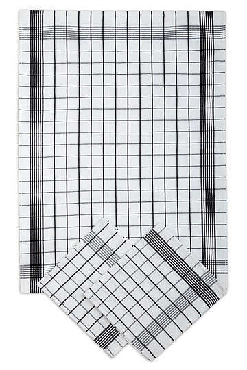 Asciugamani in cotone BIANCO-NERO