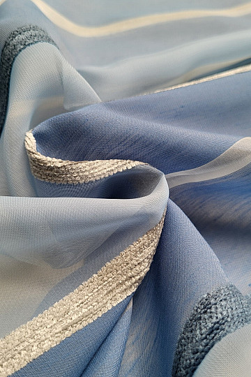 Tenda in voile STRISCE BLU BIANCHE