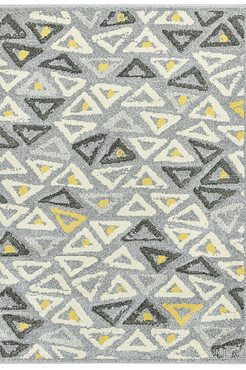 Tappeto in pezzi PORTLAND nero e giallo
