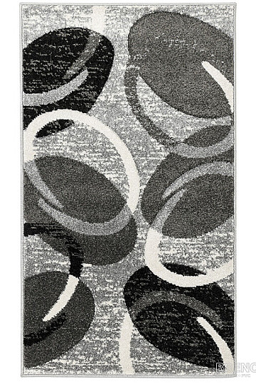 Tappeto in pezzi PORTLAND nero-grigio