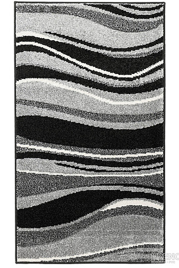 Tappeto in pezzi PORTLAND nero-grigio