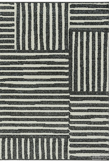 Tappeto in pezzi PORTLAND bianco e nero