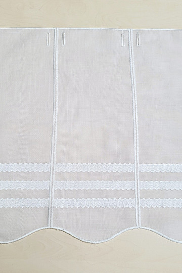 Tenda in vetro colorato GERSTER 11611/0010 bianco