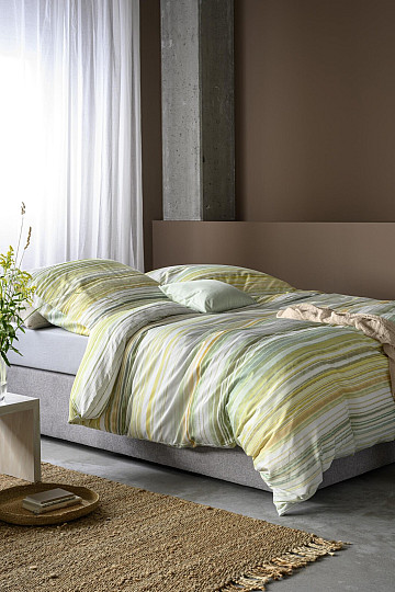 Raso di cotone lusso IRISETTE MAGIC 30 righe verde