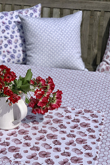 Tovaglia e scialle MONTANA FIORE ROSA ANTICO