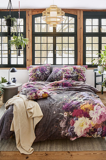 Biancheria da letto di lusso in flanella IRISETTE ZOBEL 8551-90 FIORI A MAGLIA