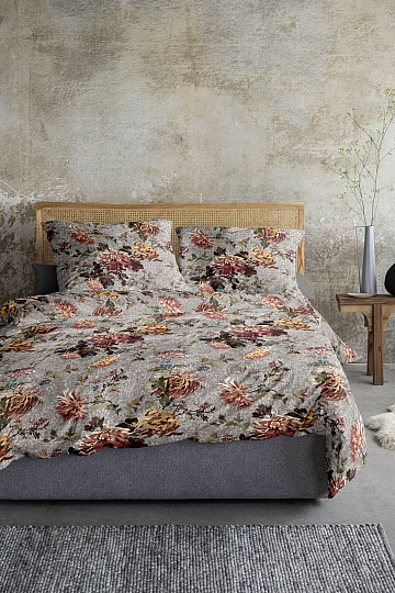 Biancheria da letto di lusso in flanella IRISETTE ZOBEL 8552-11 FIORI grigio