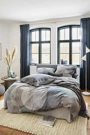 Biancheria da letto di lusso in flanella IRISETTE ZOBEL 8553-11 RUOTA GRIGIA