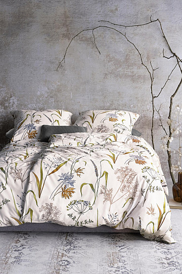 Biancheria da letto di lusso in flanella IRISETTE KOALA 8425-90 MEADOW GRASS bianco