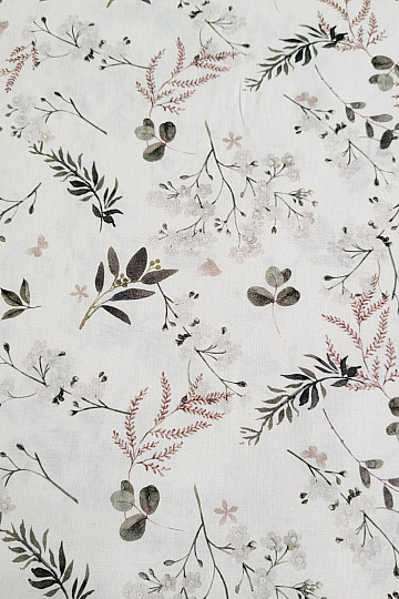Tessuto di cotone FINE TWIGS beige