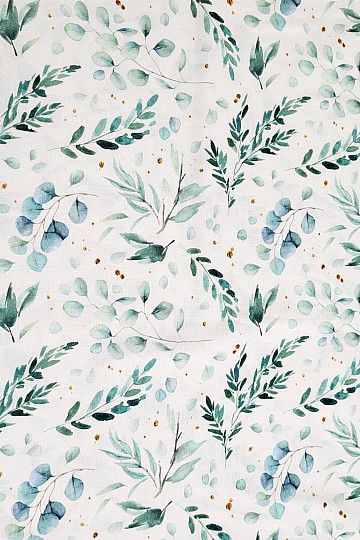 Tessuto di cotone FINE TWIGS verde