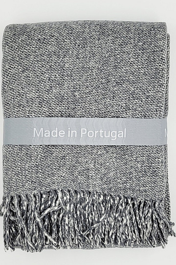 Coperta GRIGIA CON FRANGE