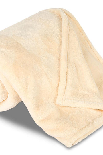 Coperta in microflanella CREMA liscia