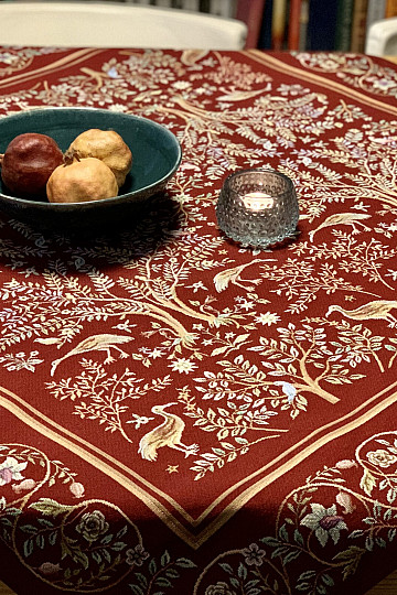 Tovaglia e sciarpa Tapestry WILLIAM MORRIS bordeaux