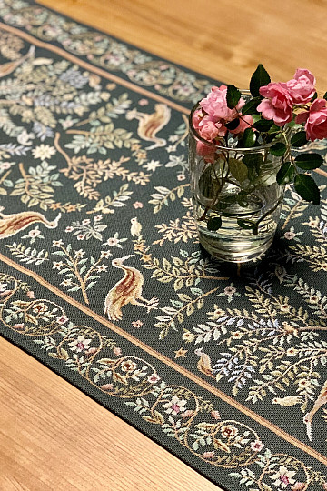 Tovaglia e sciarpa arazzo WILLIAM MORRIS verde