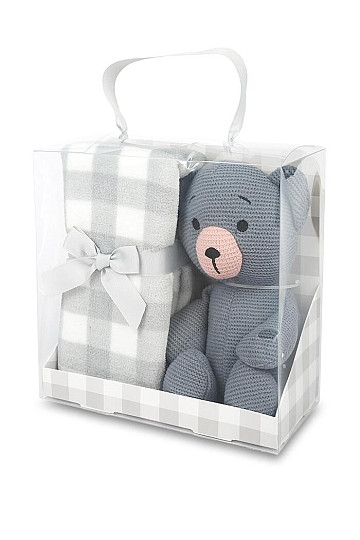 Set regalo per bambini KNITTED TEDDY