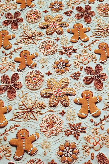 Tessuto di cotone GINGERBREAD
