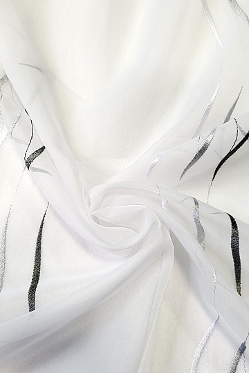 Tenda in voile con ricamo Gerster grigio 195/0810