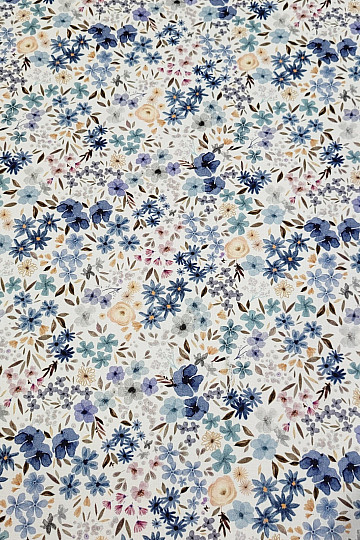 Tessuto in cotone ROMANA blu