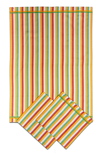 Strofinacci Bamboo STRISCE COLORATE 3 pz