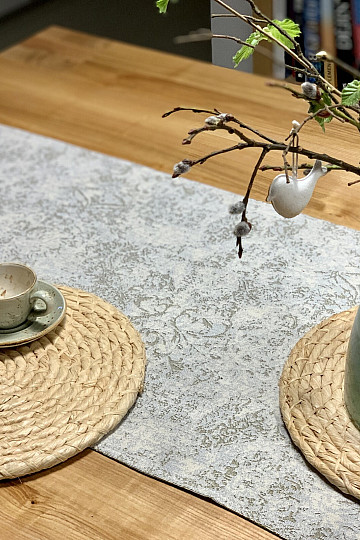 Tovaglia e sciarpa arazzo MARMO BEIGE