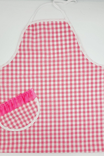 Grembiule con pettorina CUORE ROSA