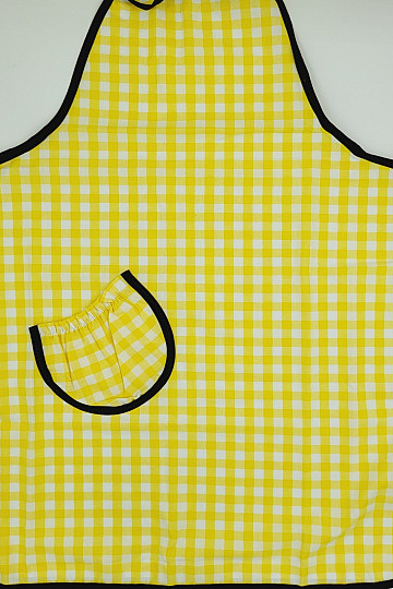 Grembiule con pettorina GIALLO QUADRI