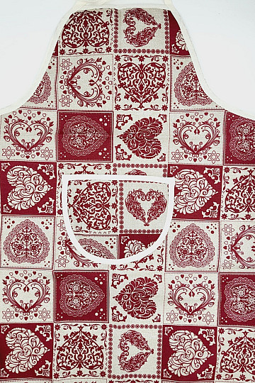 Grembiule con pettorina PATCHWORK CUORE