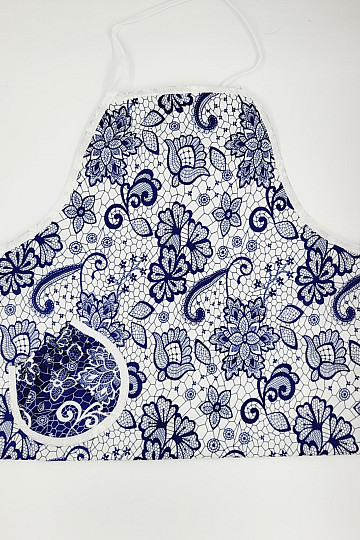 Grembiule con pettorina BIANCO BLU