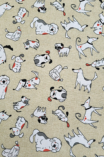 Tessuto decorativo DOGS SMILE