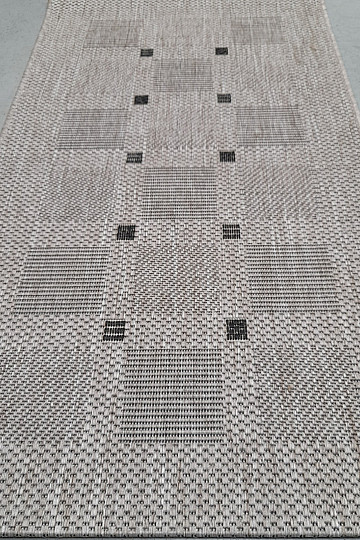 Tappeto bouclé FLOORLUX 20079/04 pois argento -nero