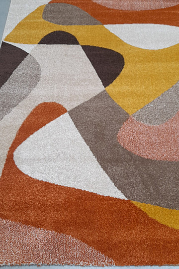 Tappeto moderno Achat 618 ruggine/crema