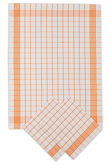 Asciugamani in cotone POSITIV ORANGE CHECK
