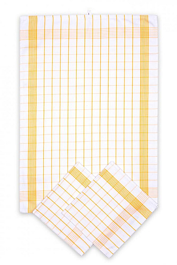 Asciugamani in cotone POSITIV YELLOW CHECK