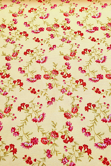 Tessuto decorativo RÓMULO GIALLO MINI FIORE