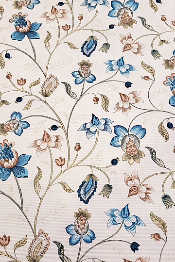 Tessuto decorativo DAKOTA BLUE FIORI PICCOLI